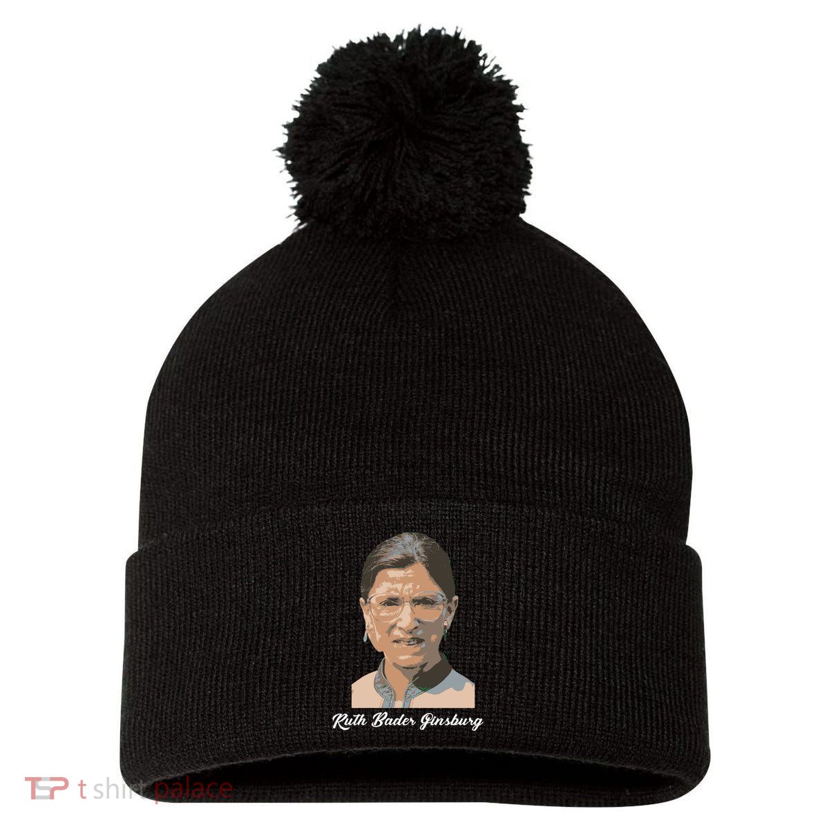 RIP Ruth Bader Ginsberg  Pom Pom 12in Knit Beanie