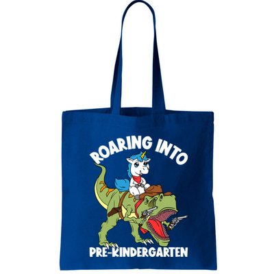Roaring Into Prekindergarten Unicorn Riding Dinosaur Gift Bag