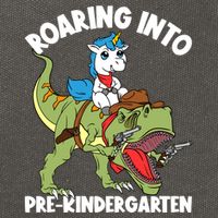 Roaring Into Prekindergarten Unicorn Riding Dinosaur Gift Cotton Canvas Backpack