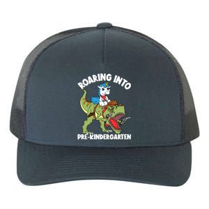 Roaring Into Prekindergarten Unicorn Riding Dinosaur Gift Yupoong Adult 5-Panel Trucker Hat