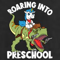 Roaring Into Preschool Unicorn Riding Dinosaur Great Gift 25L Jumbo Tote