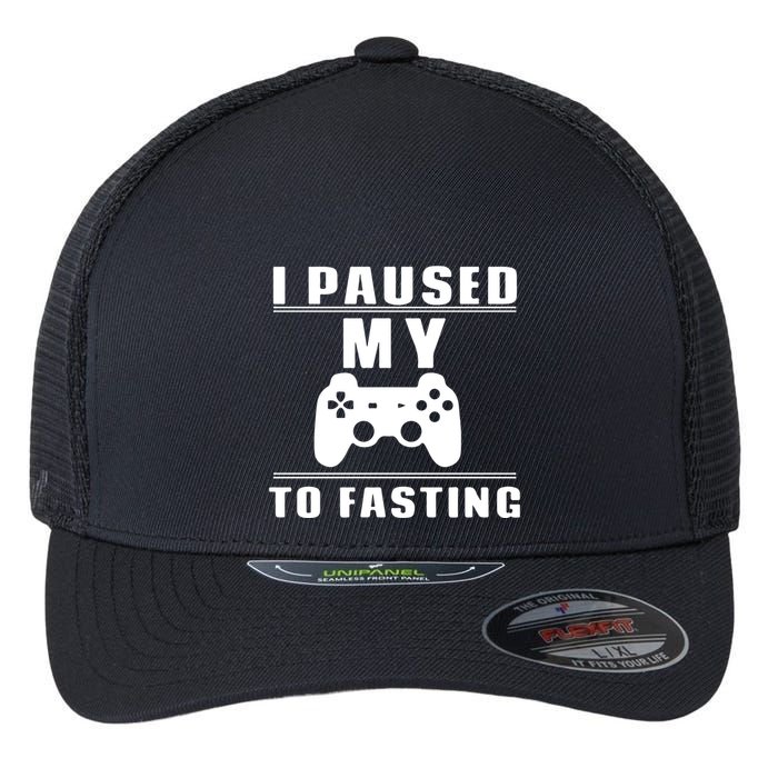 Ramadan I Pause My To Fasting Game Gift For Ramadan Mubarak Flexfit Unipanel Trucker Cap