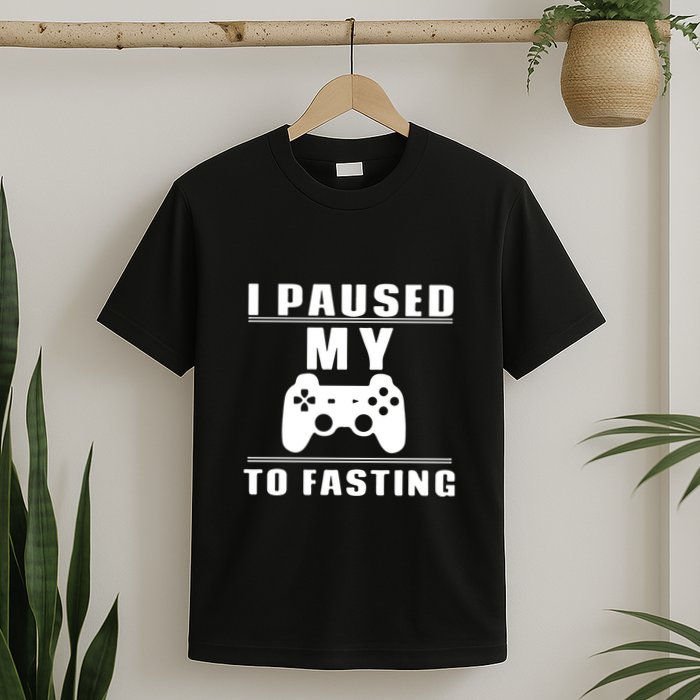 Ramadan I Pause My To Fasting Game Gift For Ramadan Mubarak T-Shirt