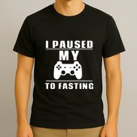 Ramadan I Pause My To Fasting Game Gift For Ramadan Mubarak T-Shirt