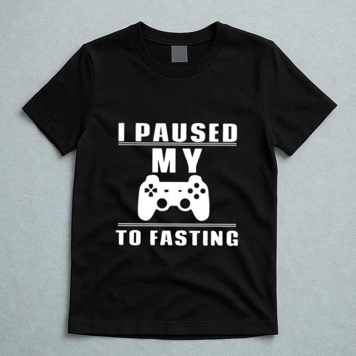 Ramadan I Pause My To Fasting Game Gift For Ramadan Mubarak T-Shirt