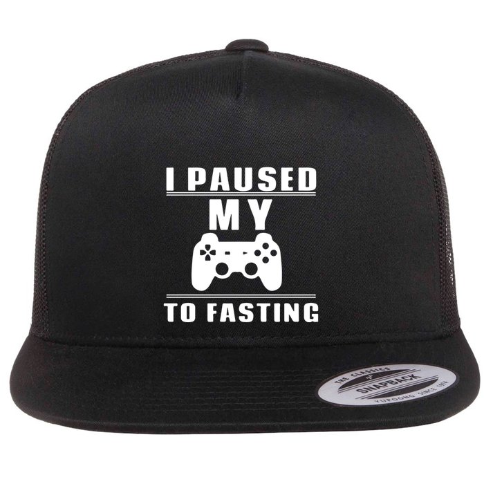 Ramadan I Pause My To Fasting Game Gift For Ramadan Mubarak Flatbill Hat