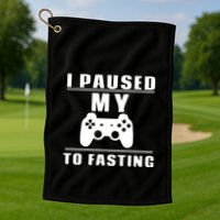 Ramadan I Pause My To Fasting Game Gift For Ramadan Mubarak Golf Towel