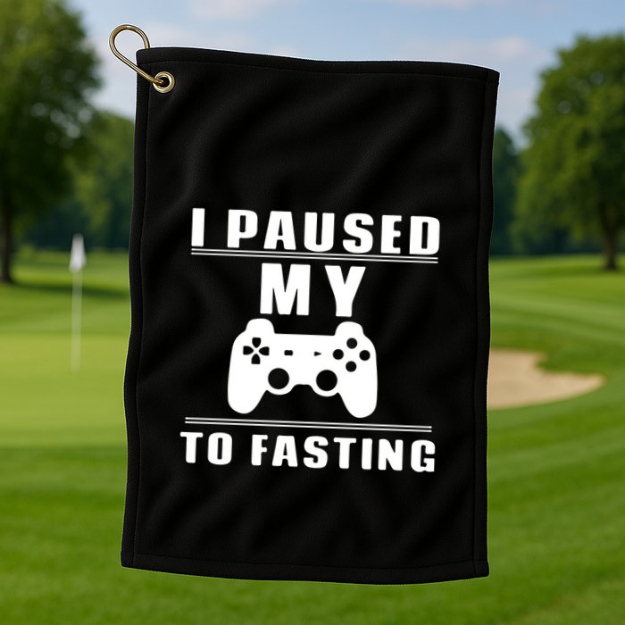 Ramadan I Pause My To Fasting Game Gift For Ramadan Mubarak Golf Towel