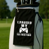 Ramadan I Pause My To Fasting Game Gift For Ramadan Mubarak Golf Towel