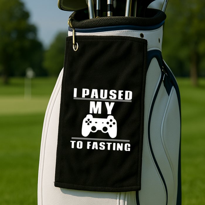 Ramadan I Pause My To Fasting Game Gift For Ramadan Mubarak Golf Towel