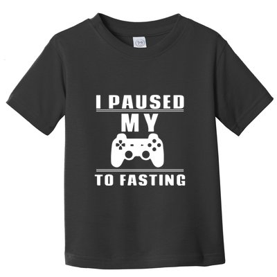 Ramadan I Pause My To Fasting Game Gift For Ramadan Mubarak Toddler T-Shirt