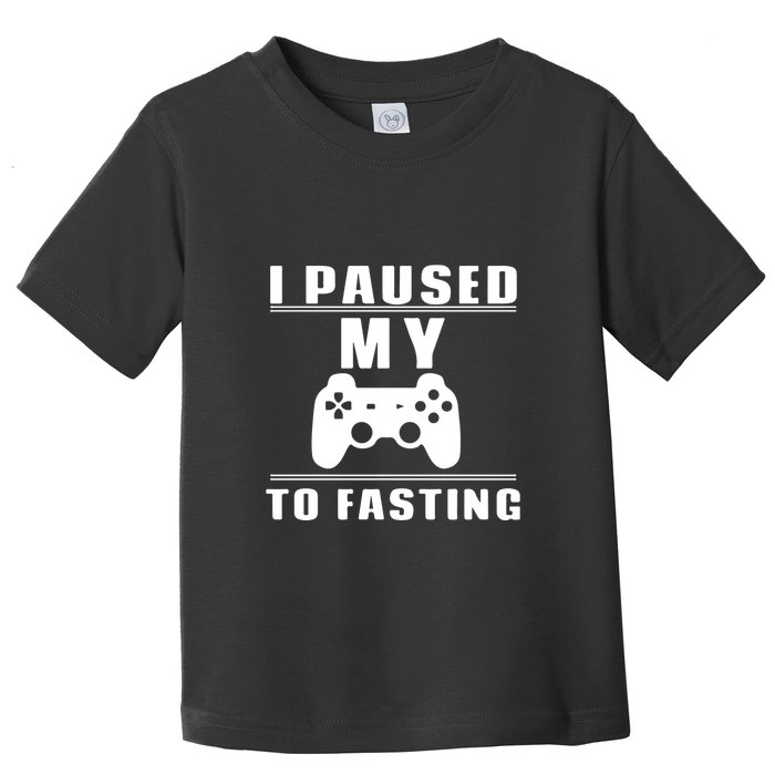 Ramadan I Pause My To Fasting Game Gift For Ramadan Mubarak Toddler T-Shirt