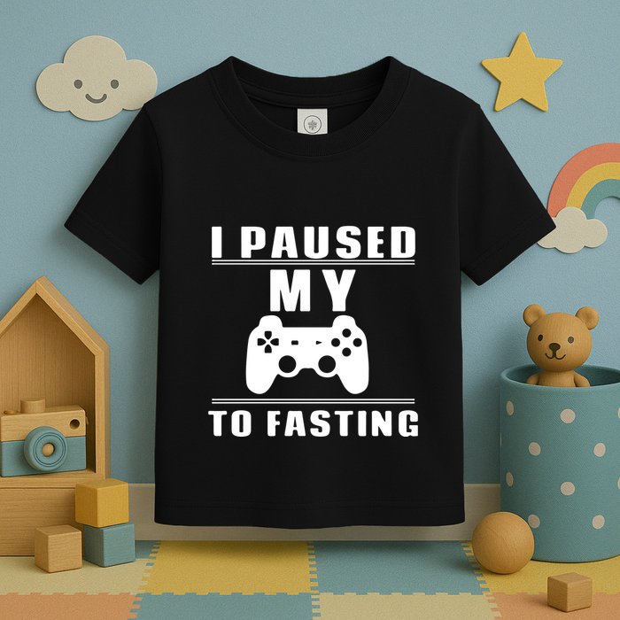 Ramadan I Pause My To Fasting Game Gift For Ramadan Mubarak Toddler T-Shirt
