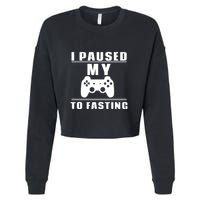 Ramadan I Pause My To Fasting Game Gift For Ramadan Mubarak Cropped Pullover Crew