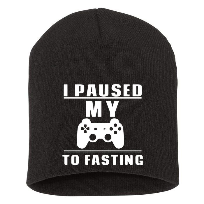 Ramadan I Pause My To Fasting Game Gift For Ramadan Mubarak Short Acrylic Beanie