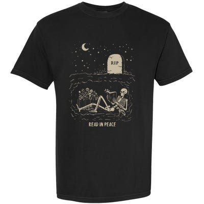 Read In Peace Halloween Retro Read Banned Books Garment-Dyed Heavyweight T-Shirt