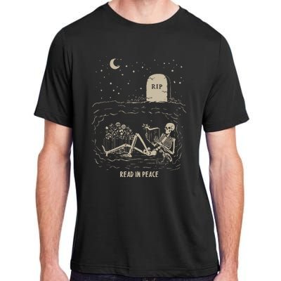 Read In Peace Halloween Retro Read Banned Books Adult ChromaSoft Performance T-Shirt