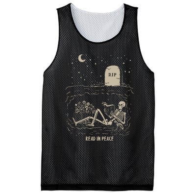 Read In Peace Halloween Retro Read Banned Books Mesh Reversible Basketball Jersey Tank