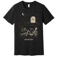 Read In Peace Halloween Retro Read Banned Books Premium T-Shirt