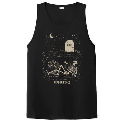 Read In Peace Halloween Retro Read Banned Books PosiCharge Competitor Tank