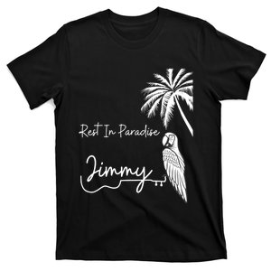 Rest In Paradise Jimmy. Parrot Heads Guitar Music Lovers T-Shirt