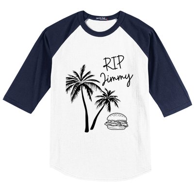 Rest In Peace Jimmy Cheeseburger Palm Trees Baseball Sleeve Shirt