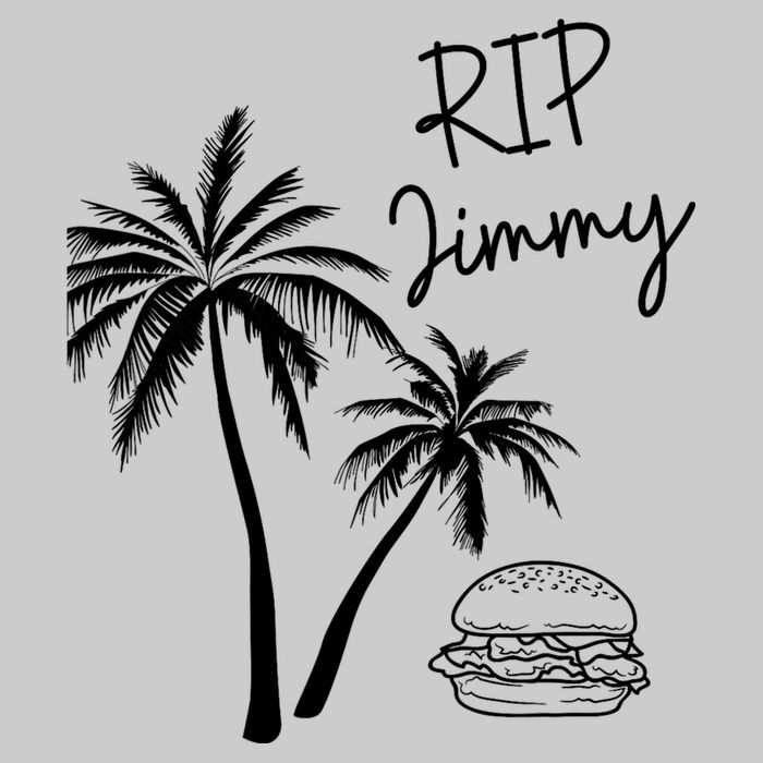 Rest In Peace Jimmy Cheeseburger Palm Trees V-Neck T-Shirt