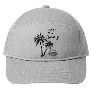 Rest In Peace Jimmy Cheeseburger Palm Trees 7-Panel Snapback Hat