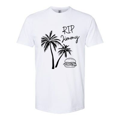 Rest In Peace Jimmy Cheeseburger Palm Trees Softstyle® CVC T-Shirt