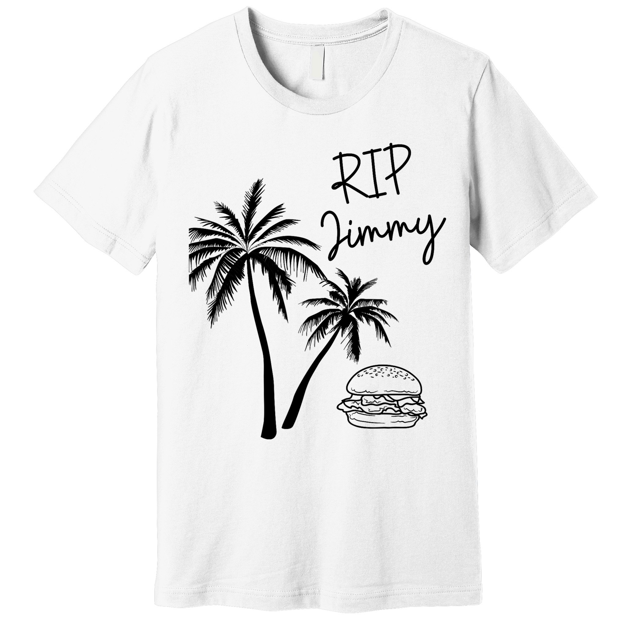 Rest In Peace Jimmy Cheeseburger Palm Trees Premium T-Shirt