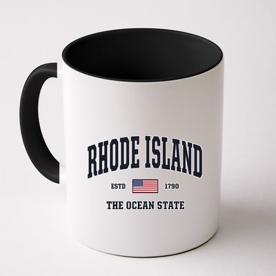 Rhode Island Patriotic American Flag Veteran Gifts Mug