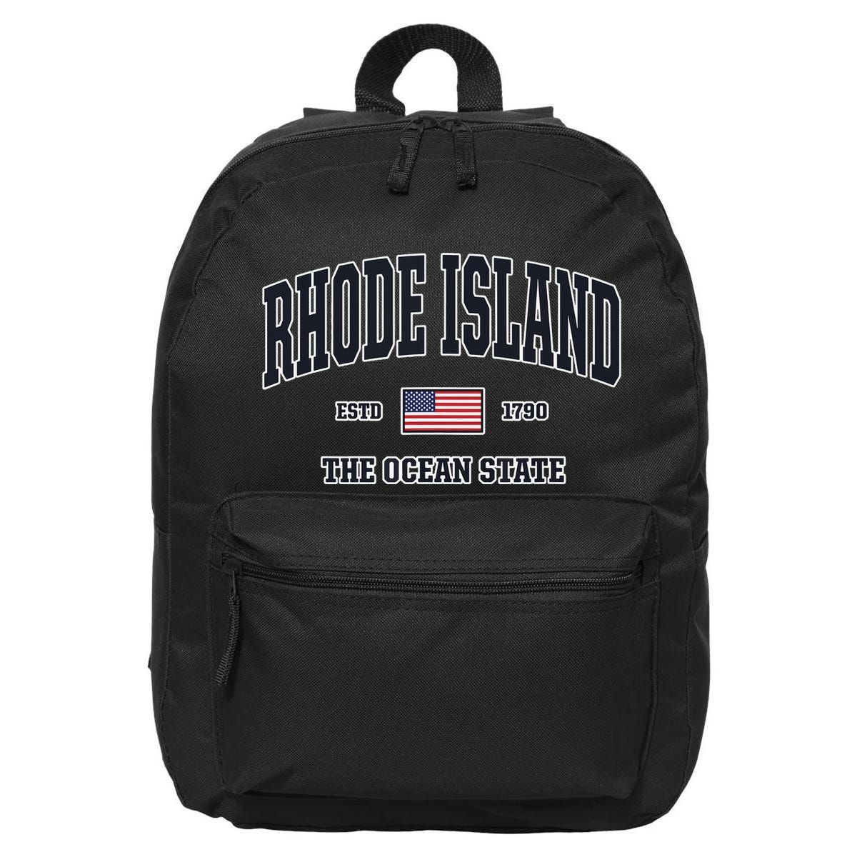 Rhode Island Patriotic American Flag Veteran Gifts 16 in Basic Backpack
