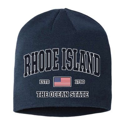 Rhode Island Patriotic American Flag Veteran Gifts Sustainable Beanie