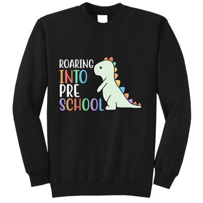 Roaring Into Pre School Cute Dinosaur Sweatshirt