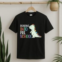 Roaring Into Pre School Cute Dinosaur T-Shirt