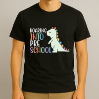Roaring Into Pre School Cute Dinosaur T-Shirt