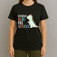 Roaring Into Pre School Cute Dinosaur T-Shirt