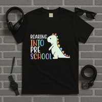 Roaring Into Pre School Cute Dinosaur T-Shirt