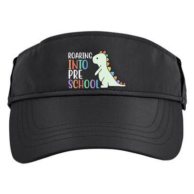 Roaring Into Pre School Cute Dinosaur Adult Drive Performance Visor