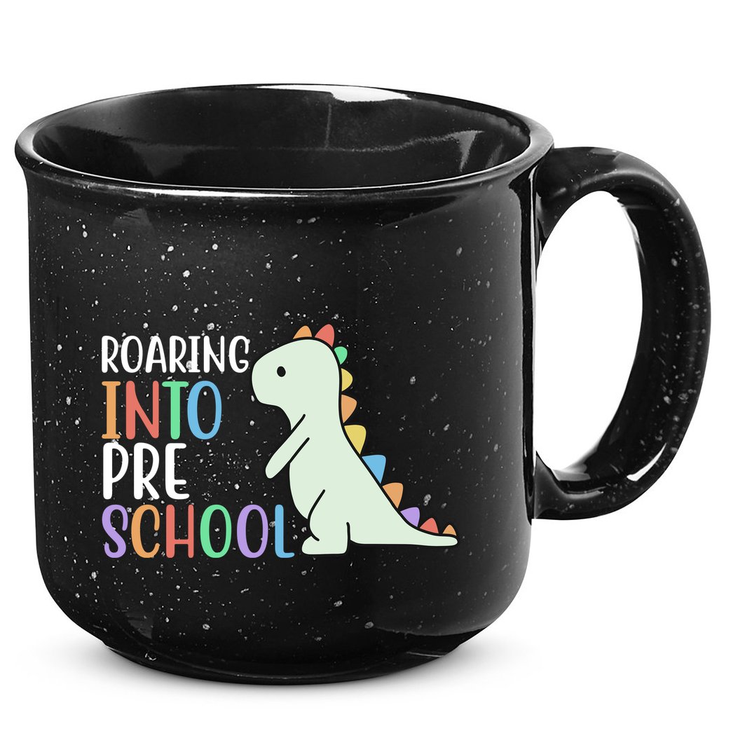 Roaring Into Pre School Cute Dinosaur 15oz Campfire Ceramic Mug