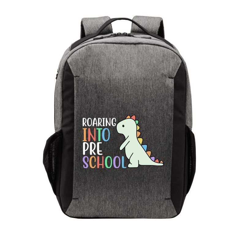 Roaring Into Pre School Cute Dinosaur Vector Backpack