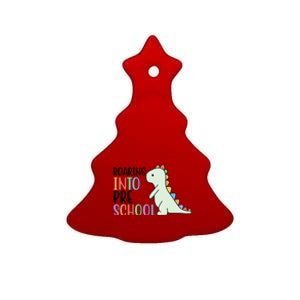 Roaring Into Pre School Cute Dinosaur Ceramic Tree Ornament