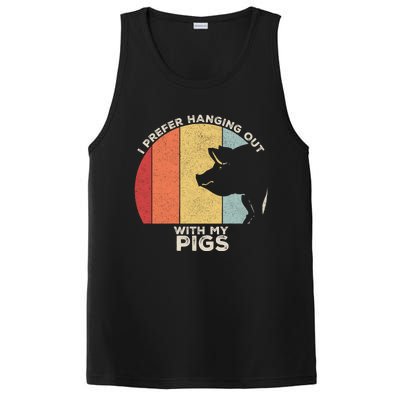 Retro I Prefer Hanging Out With My Pigs Great Gift Pig Farming Cool Gift PosiCharge Competitor Tank