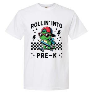 Rollin Into Pre K Dinosaur First Day Prek Im Ready For Prek Garment-Dyed Heavyweight T-Shirt