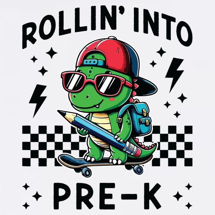 Rollin Into Pre K Dinosaur First Day Prek Im Ready For Prek Mousepad