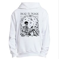 Read In Peace Skeleton Reading Teacher Spooky Halloween Urban Pullover Hoodie