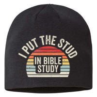 Retro I Put The Stud In Bible Study Funny Christian Sustainable Beanie