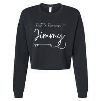 Rest In Paradise Jimmy Music Guitar Margarita Cropped Pullover Crew