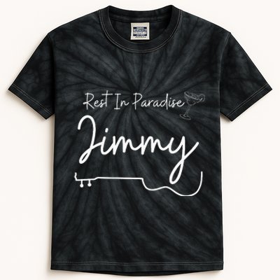 Rest In Paradise Jimmy Music Guitar Margarita Kids Tie-Dye T-Shirt