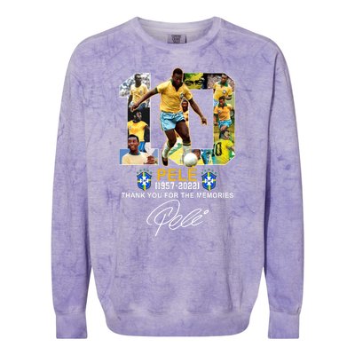 Rest In Peace Pele Brazil Soccer RIP Pele Colorblast Crewneck Sweatshirt